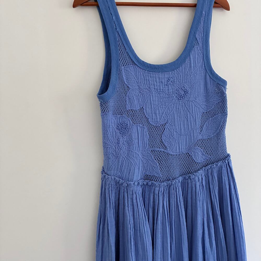 Free People Pearl Flowy Maxi Mesh Dress Small Boho Cottagecore- NWOT - Picture 13 of 16